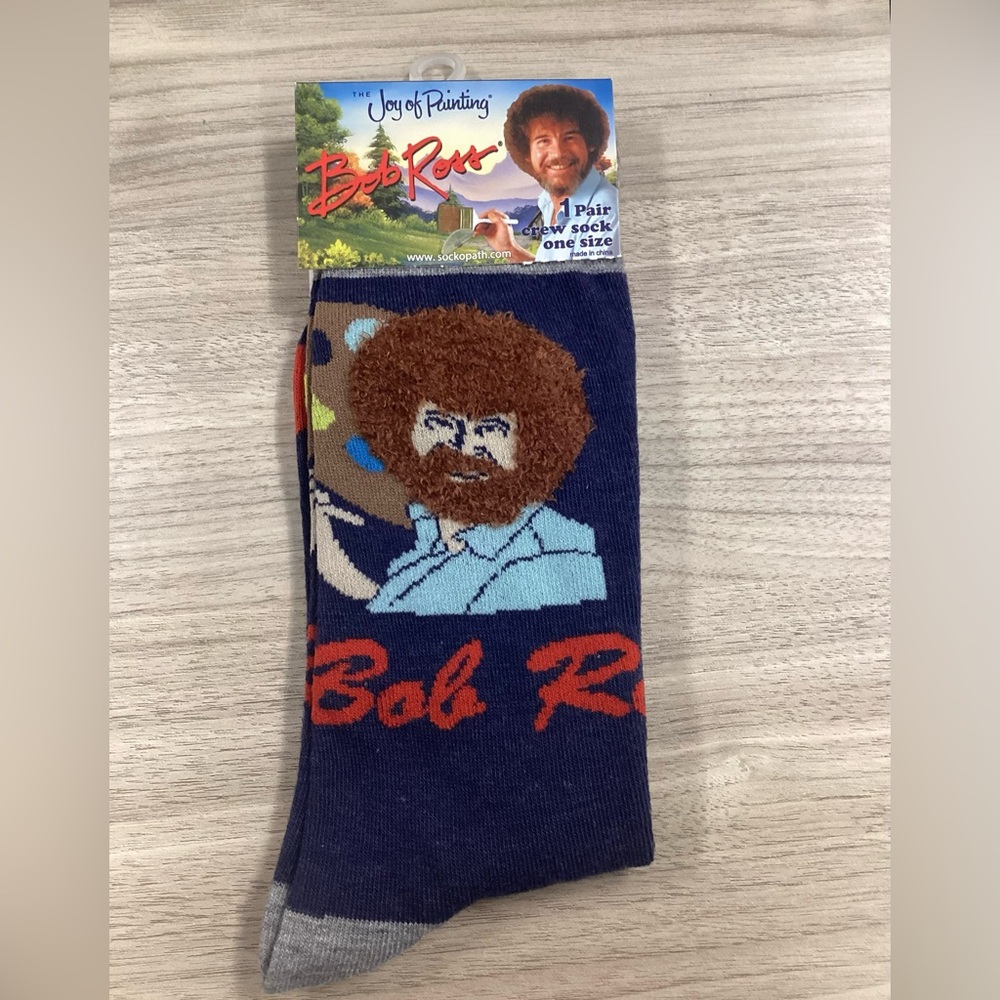 Bob Ross crew socks. OSFM